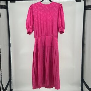 Women’s Size 10 Vintage 80’s Pretty in‎ Pink Dropped Waist MIDI Dress